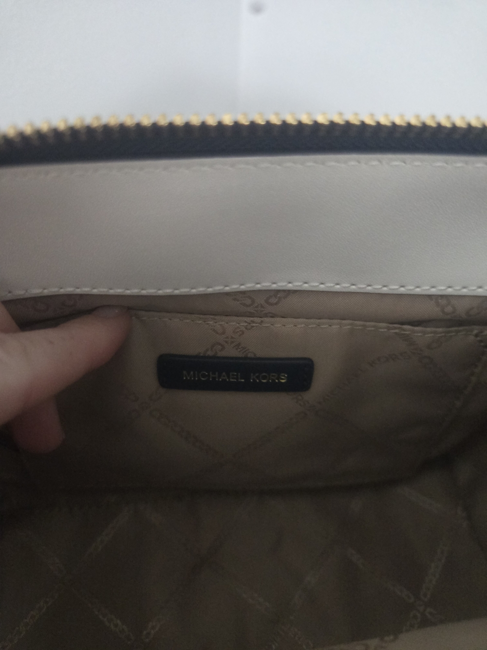 Michael Kors Navy Blue And White Saffiano Mini Satchel - Picture 3 of 7